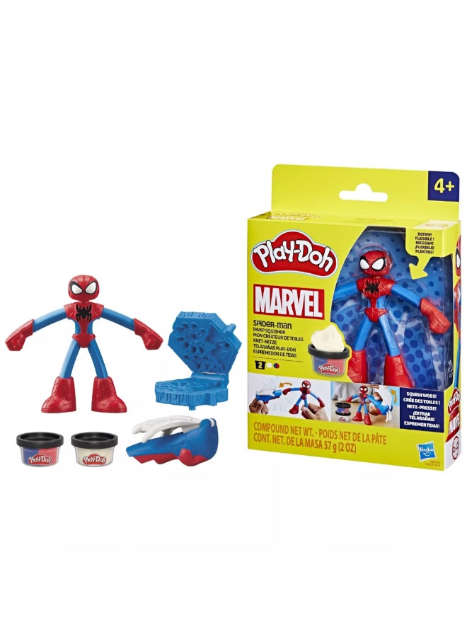 Play-Doh Marvel Spider-Man Thwip Squisher Set with Bendy Action Figure Multicolour 21.59 x 15.24 x 4.45 cm HPDG00585X0 - Image 1